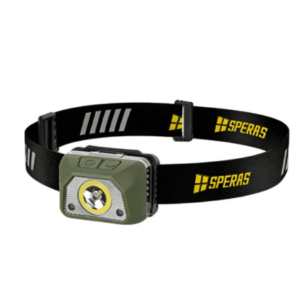 speras b9 rechargeable headlamp – 600 lumens – uv & red light