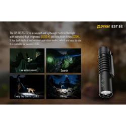 speras est se edc flashlight – 1500 lumens – 326m