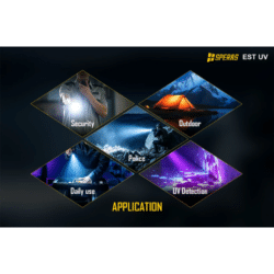 speras est uv dual-source tactical flashlight – 2300 lumens – 365nm uv