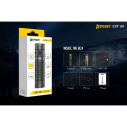 speras est uv dual-source tactical flashlight – 2300 lumens – 365nm uv
