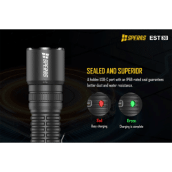 speras est30 tactical flashlight – 2600 lumens – 518m