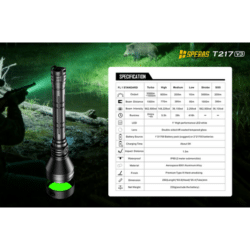 speras t217k v3 hunting flashlight kit – 3000 lumens – 1500m