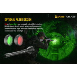 speras t217k v3 hunting flashlight kit – 3000 lumens – 1500m