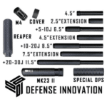 pistelle x-68 11.5" stainless steel max power barrel & reaper extension kit