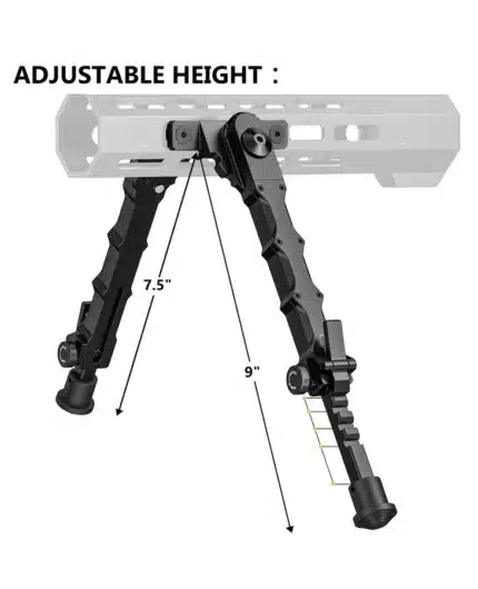 m-lok split bipod adjustable tactical stand bipod v9 light for hunting shooting